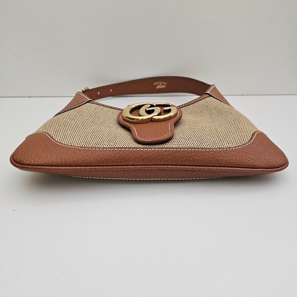 Gucci Aphrodite Small Canvas and Leather Brown Shoulder Bag - Picture 4 of 9